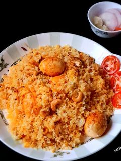 A picture of Hydrabadi Egg Dum Biryani.