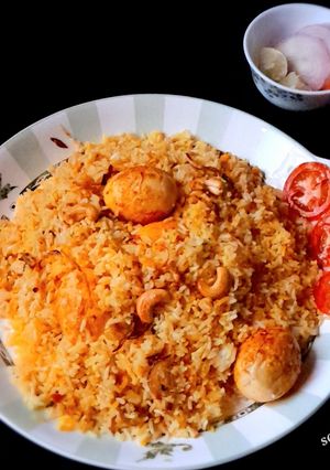 A picture of Hydrabadi Egg Dum Biryani.