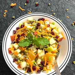 A picture of Sprouted Moong Mixed Fruits Salad.