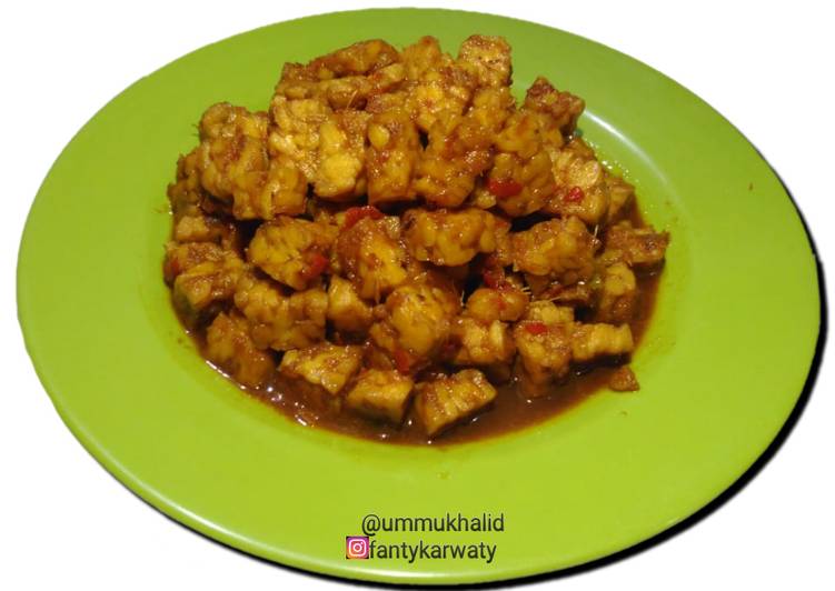 Orek tempe pedas manis