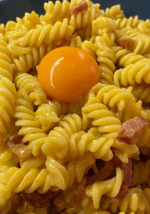 Una foto de Pasta carbonara