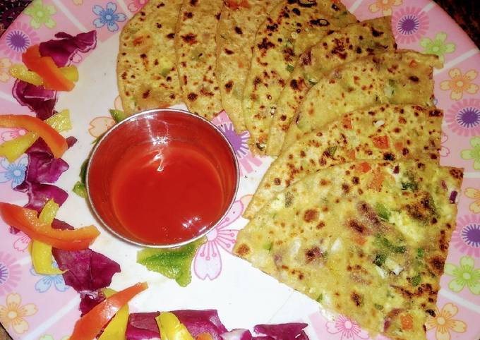 Recipe of Perfect Mix vegetable stuff paratha