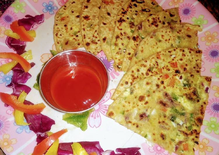 Recipe of Tasty Mix vegetable stuff paratha