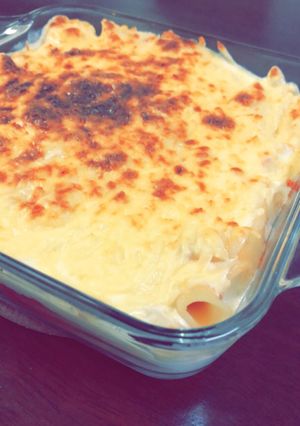 صورة لوصفة صينية معكرونة بالجبنة 🍜🧀