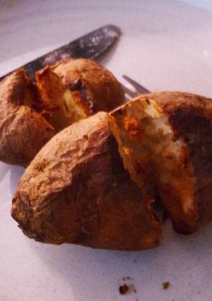 A picture of Crispy Double-Air-Fried Baked Potato.