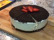 Una foto de tarta de galletas