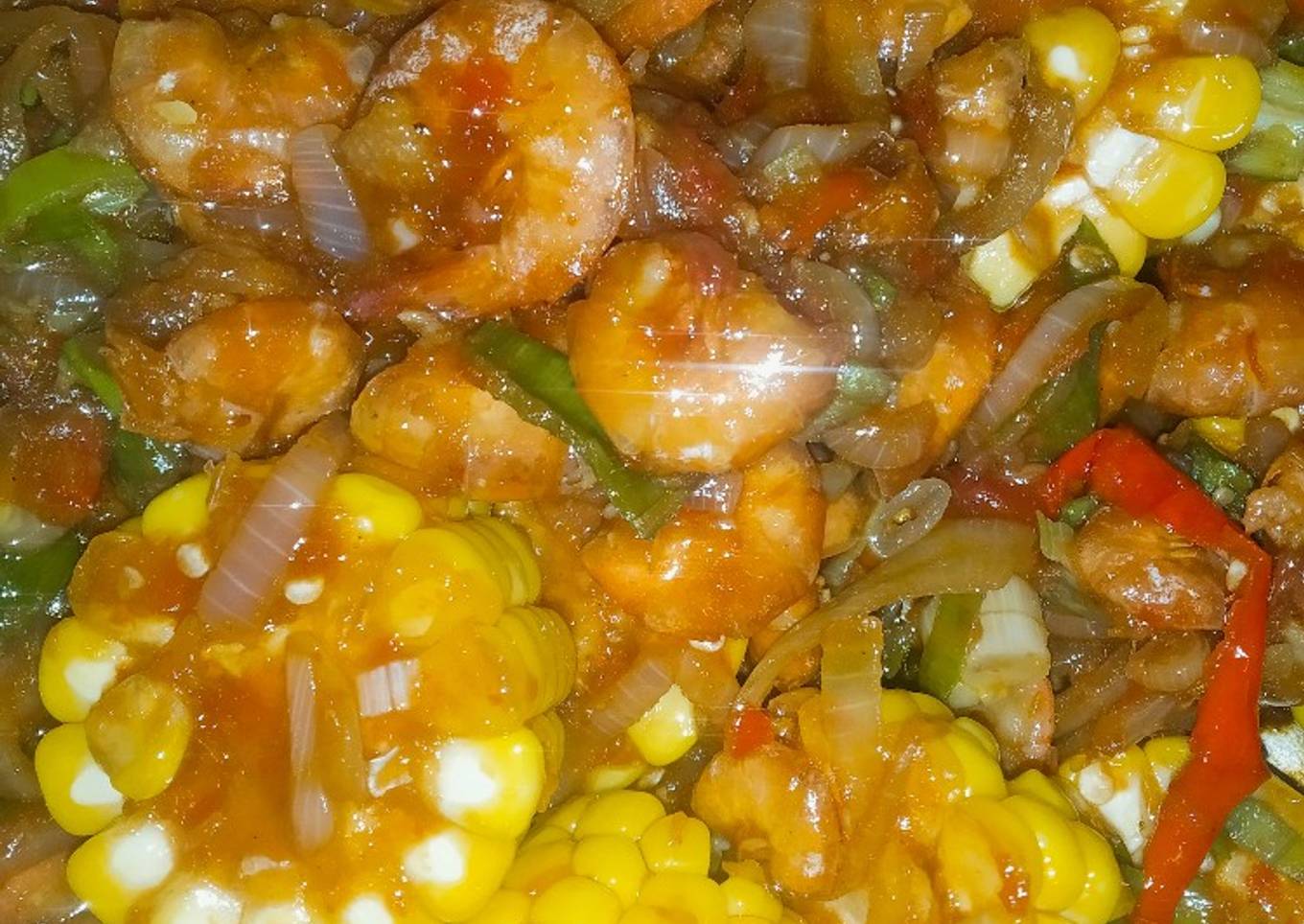 Udang Saos Padang Asam Manis Pedas