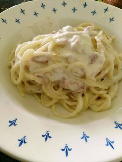 Una foto de Espaguetis carbonara