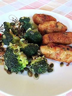 Una foto de Croquetas de jamón dulce con brócoli