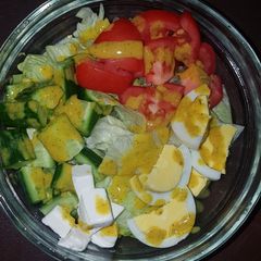 A picture of Yellow Mustard salad.