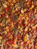 Coca/pizza de verduritas de temporada