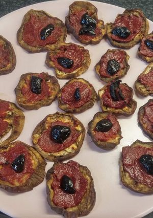 Une photo de Aubergines pizzas (vegan)