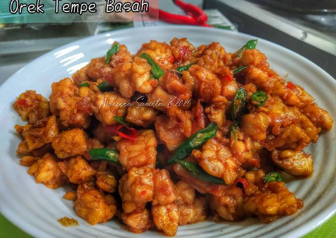 76. Orek Tempe Basah (bumbu uleg)