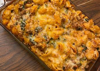 Easiest Way to Cook Yummy Easy stuffed shells pasta bake spinach mushrooms and ricotta cheese