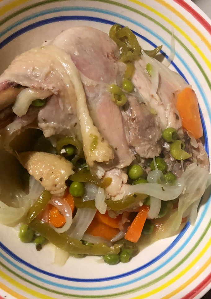 Una foto de Pollo al Jugo Arvejado