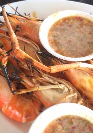 รูปของ กุ้งเผา น้ำจิ้มซีฟู้ด