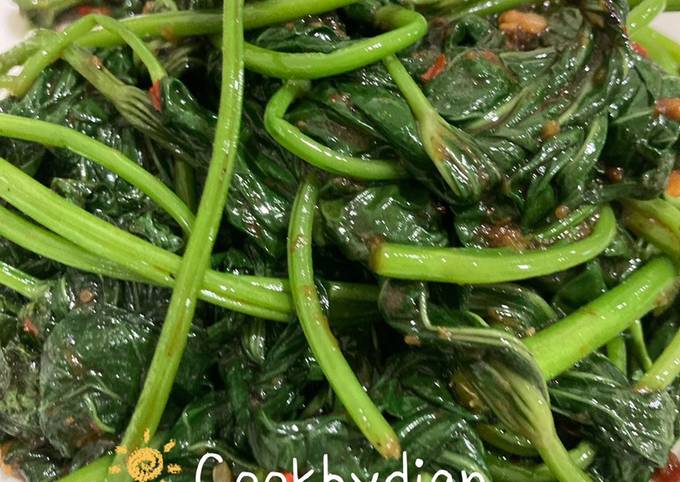 Resep memasak Tumis daun ubi belacan  menggugah selera