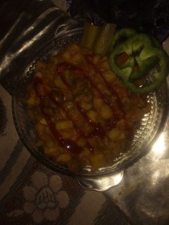 عکسی از دستور خوراک قارچ و سیب زمینی