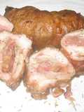 Muslo y contramuslo relleno con bacon