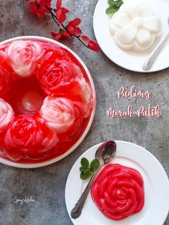 Foto resep Puding merah putih