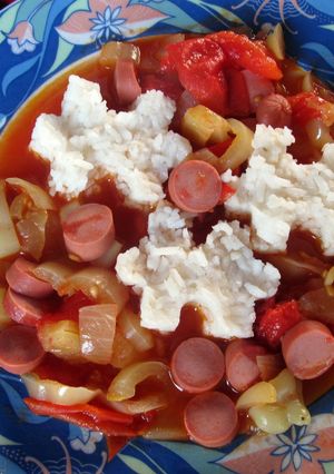 Virslis lecsó recept fotója