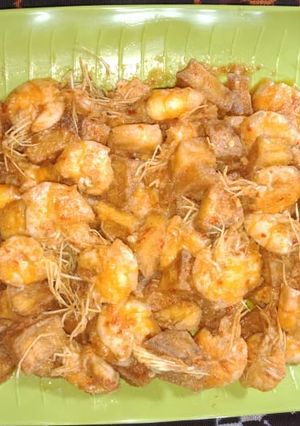 Foto resep Balado udang & kentang