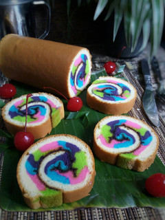 Foto resep Mosaic Roll Cake | Bolu Gulung Mosaic