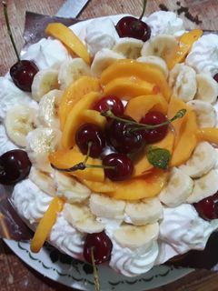 صورة لوصفة كيكة الفواكه
