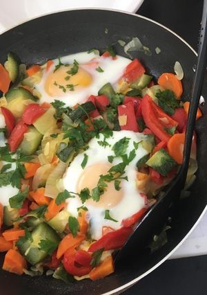 Una foto de Wok de verduras