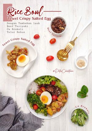 Foto resep Rice bowl Tewel crispy Salted Egg
