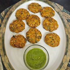 A picture of Leftover khichdi wada.