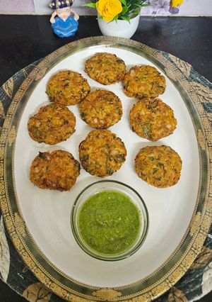 A picture of Leftover khichdi wada.