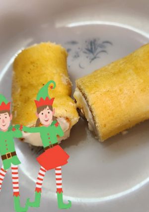 Una foto de Arrolladitos de crema festivos