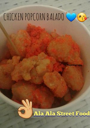 Foto resep Chicken Popcorn Ala Street Food / Cemilan Chicken Popcorn varian Balado & jagung bakar