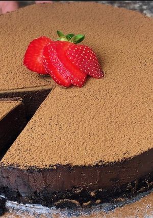 รูปของ ช็อกโกแลตมูสเค้ก อร่อยทำง่ายไม่ง้อเตาอบ Chocolate Mousse Cake #ปาร์ตี้ของว่าง