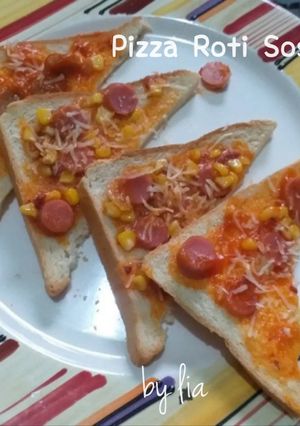 Foto resep Pizza Roti Sosis