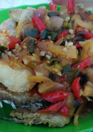Foto resep Gurame goreng tepung saus padang