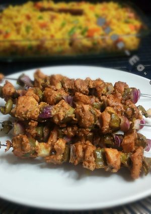 A picture of Chicken kebab.
