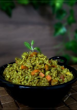 A picture of Pudina Rice.