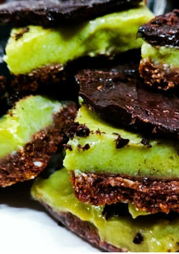 A picture of Avocado Cocoa Slices.