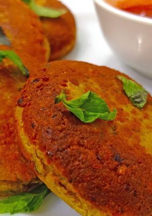 A picture of Chicken shami kabab.