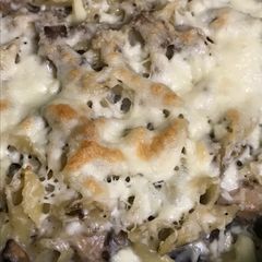 A picture of Alfredo Sauce Chicken Pasta.