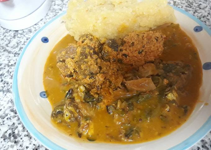 Oha soup with garri