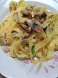 Tagliatelle with Porcini Mushrooms and Pancetta