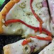 Pizza de jamón y Morrón