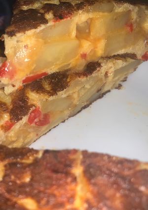 Una foto de Tortilla de papas fritas