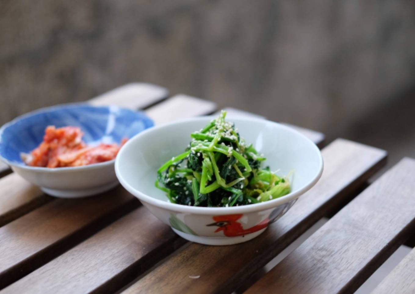 Korean spinach salad