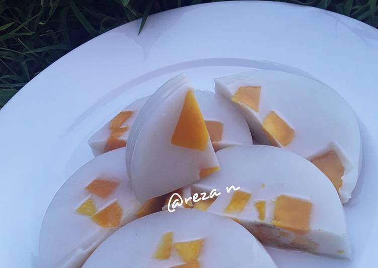 Langkah Mudah untuk Membuat Puding Mozaik 🥥 Mangga Anti Gagal