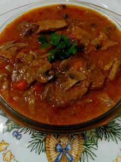 Gombás- lecsós sertéshús🍜 recept fotója