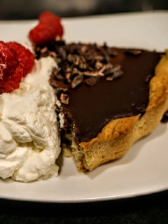 A picture of Chocolate tart. A slice is like eating a really big truffle :).